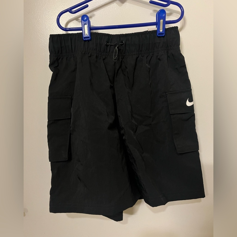 Nike cargo shorts. Unisex, quick drying, Nike swish on one side.